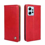 For Xiaomi Redmi Note 12 4G Global Non-Magnetic Retro Texture Leather Phone Case(Red)