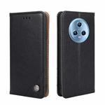 For Honor Magic5 Non-Magnetic Retro Texture Leather Phone Case(Black)
