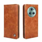 For Honor Magic5 Pro Non-Magnetic Retro Texture Leather Phone Case(Brown)