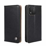 For Honor X5 4G Non-Magnetic Retro Texture Leather Phone Case(Black)