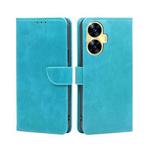 For Realme C55 4G Calf Texture Buckle Flip Leather Phone Case(Blue)