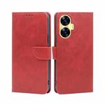 For Realme C55 4G Calf Texture Buckle Flip Leather Phone Case(Red)