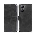 For Realme V30 5G / V30t Calf Texture Buckle Flip Leather Phone Case(Black)
