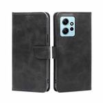 For Xiaomi Redmi Note 12 4G Global Calf Texture Buckle Flip Leather Phone Case(Black)