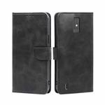 For ZTE Blade A32 Calf Texture Buckle Flip Leather Phone Case(Black)