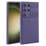 For Samsung Galaxy S23 Ultra 5G Twill Texture TPU Shockproof Phone Case(Purple)