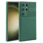 For Samsung Galaxy S23 Ultra 5G Twill Texture TPU Shockproof Phone Case(Green)