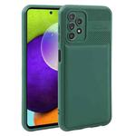 For Samsung Galaxy A52 4G / 5G Twill Texture TPU Shockproof Phone Case(Green)