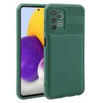 For Samsung Galaxy A71 4G Twill Texture TPU Shockproof Phone Case(Green)