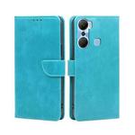 For Infinix Hot 12 Pro Calf Texture Buckle Flip Leather Phone Case(Blue)
