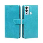 For Infinix Hot 12i Calf Texture Buckle Flip Leather Phone Case(Blue)