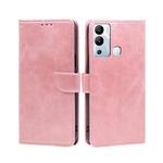 For Infinix Hot 12i Calf Texture Buckle Flip Leather Phone Case(Rose Gold)