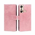 For Infinix Hot 20i Calf Texture Buckle Flip Leather Phone Case(Rose Gold)