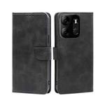 For Tecno Spark GO 2023/Pop 7/Pop 7 Pro Calf Texture Buckle Flip Leather Phone Case(Black)