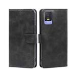 For TCL 403 Calf Texture Buckle Flip Leather Phone Case(Black)