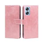 For Blackview A52 Calf Texture Buckle Flip Leather Phone Case(Rose Gold)