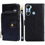 For Infinix Hot 12 Pro Zipper Bag Leather Phone Case(Black)
