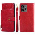 For Infinix Zero 20 Zipper Bag Leather Phone Case(Red)