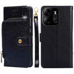 For Tecno Spark Go 2023 Zipper Bag Leather Phone Case(Black)