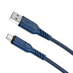 hoco X59 Victory 3A USB to USB-C / Type-C Charging Data Dable, Length:2m(Blue)