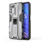 For OPPO K9S 5G Supersonic PC + TPU Shock-proof Protective Phone Case with Holder(Grey)
