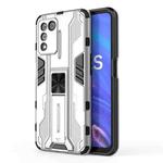 For OPPO K9S 5G Supersonic PC + TPU Shock-proof Protective Phone Case with Holder(Silver)