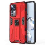 For Xiaomi 12T 5G Supersonic PC + TPU Shock-proof Protective Phone Case with Holder(Red)