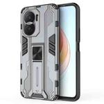 For Honor X40i 5G Supersonic PC + TPU Shock-proof Protective Phone Case with Holder(Grey)