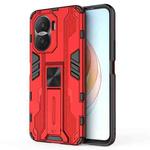 For Honor X40i 5G Supersonic PC + TPU Shock-proof Protective Phone Case with Holder(Red)