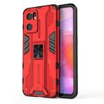 For OPPO Reno7 SE 5G Supersonic PC + TPU Shock-proof Protective Phone Case with Holder(Red)