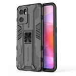 For OPPO Reno7 SE 5G Supersonic PC + TPU Shock-proof Protective Phone Case with Holder(Black)
