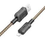 hoco X94 Leader 2.4A USB to 8 Pin Charging Data Dable, Length:1m(Gold)