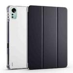 For Xiaomi Pad 5 Pro 12.4 3-fold TPU Leather Tablet Case with Pen Slot(Black)