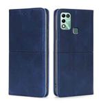For Infinix Hot 11 Play Cow Texture Magnetic Horizontal Flip Leather Phone Case(Blue)