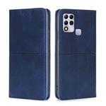 For Infinix Hot 11 RU Version Cow Texture Magnetic Horizontal Flip Leather Phone Case(Blue)