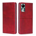 For Infinix Hot 11s NFC Cow Texture Magnetic Horizontal Flip Leather Phone Case(Red)