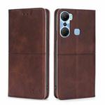 For Infinix Hot 12 Pro Cow Texture Magnetic Horizontal Flip Leather Phone Case(Dark Brown)