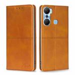 For Infinix Hot 12 Pro Cow Texture Magnetic Horizontal Flip Leather Phone Case(Light Brown)