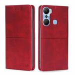 For Infinix Hot 12 Pro Cow Texture Magnetic Horizontal Flip Leather Phone Case(Red)