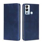 For Infinix Hot 12i Cow Texture Magnetic Horizontal Flip Leather Phone Case(Blue)