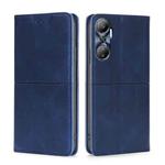 For Infinix Hot 20 4G Cow Texture Magnetic Horizontal Flip Leather Phone Case(Blue)