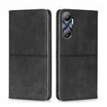 For Infinix Hot 20 4G Cow Texture Magnetic Horizontal Flip Leather Phone Case(Black)