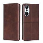 For Infinix Hot 20S Cow Texture Magnetic Horizontal Flip Leather Phone Case(Dark Brown)