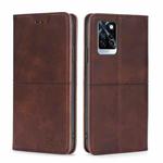 For Infinix Note 10 Pro Cow Texture Magnetic Horizontal Flip Leather Phone Case(Dark Brown)