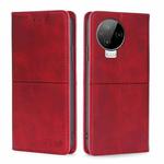 For Infinix Note 12 Pro 4G/Note 12 2023 Cow Texture Magnetic Horizontal Flip Leather Phone Case(Red)