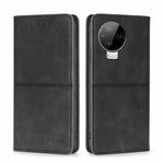 For Infinix Note 12 Pro 4G/Note 12 2023 Cow Texture Magnetic Horizontal Flip Leather Phone Case(Black)