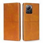 For Infinix Note 12 VIP Cow Texture Magnetic Horizontal Flip Leather Phone Case(Light Brown)