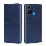 For Infinix Smart 6 Plus Cow Texture Magnetic Horizontal Flip Leather Phone Case(Blue)