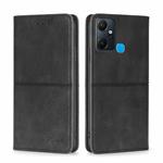For Infinix Smart 6 Plus Cow Texture Magnetic Horizontal Flip Leather Phone Case(Black)