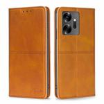 For Infinix Zero 20 Cow Texture Magnetic Horizontal Flip Leather Phone Case(Light Brown)